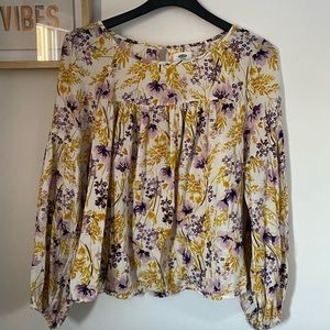 Large floral blouse